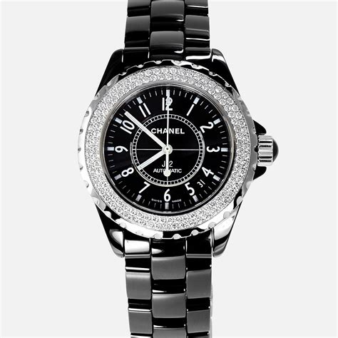 chanel j12 watch with diamonds|chanel j12 automatic watch price.